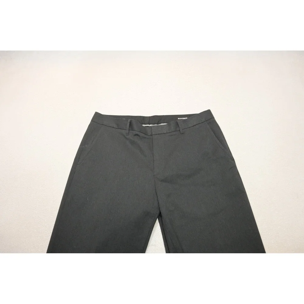 Bonobos Thursday Straight Leg Chino Pants Mens 35x30 Sttetch Grey Excellent